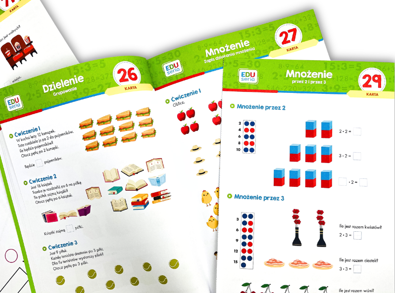 Karty pracy EDUseria do matematyki – klasa 2 – mnożenie i dzielenie